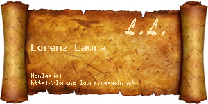 Lorenz Laura névjegykártya